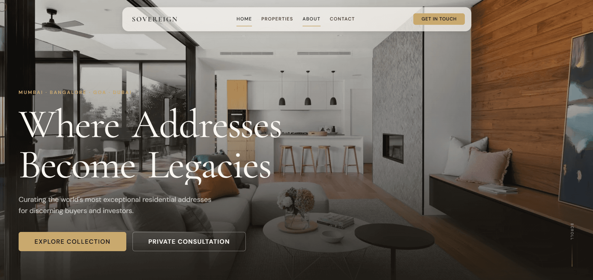 Sovereign Properties website